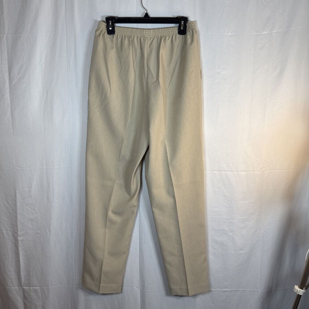Women’s Alfred Dunner Khaki Pull On Elastic Waist Size 10 Preowned - Picture 11 of 15